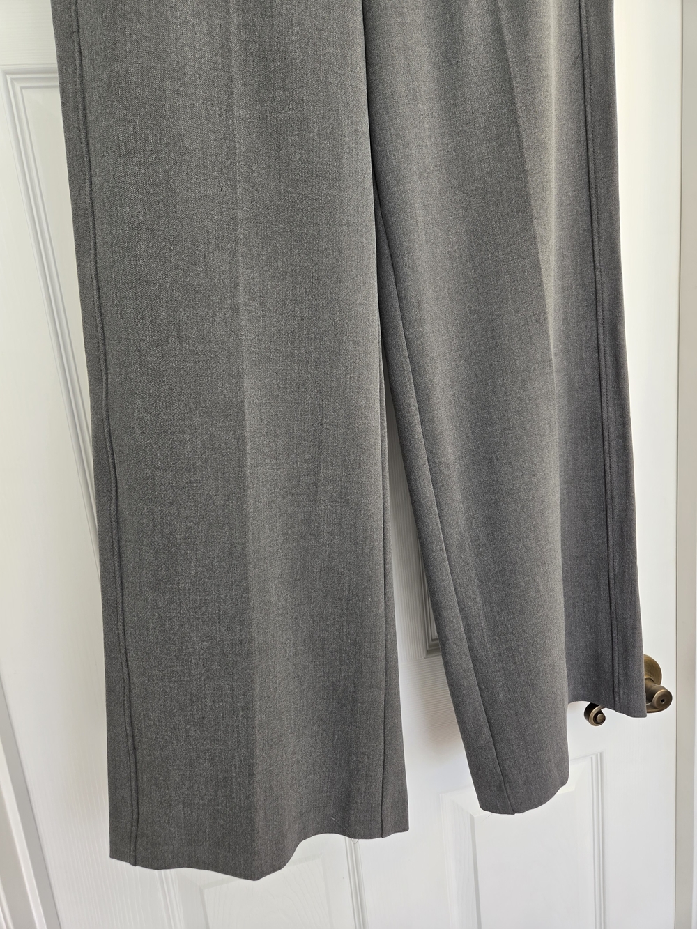 Democracy Gray Ab Solution Skyrise Wide-Leg Dress Pants 10 Mold & Hold Slimming - Picture 3 of 15